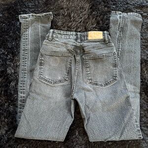 Zara Women's Black/Gray Straight Leg Jeans